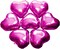 Hot Pink Heart Foil Mylar Balloons - Valentines Day Party Wedding Bachelorette Anniversary Birthday Bridal Shower Party Favors Balloons Decorations, 50pc